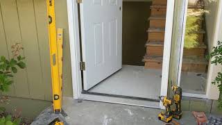 Jeld Wen Front Door Installation  Really crappy products and craftsmanship PART 1 [upl. by Nnylatsyrc]