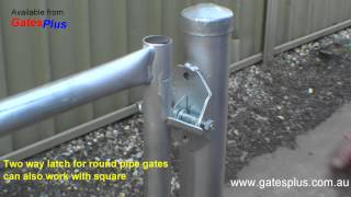 Gate Latch 2 way for round pipe and square [upl. by Ytinav]