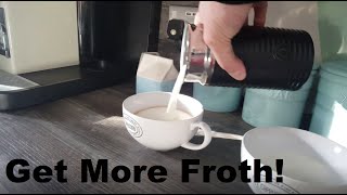 How to Get More Froth from Your Nespresso Coffee Aeroccino  Nespresso tips and help [upl. by Rothmuller822]