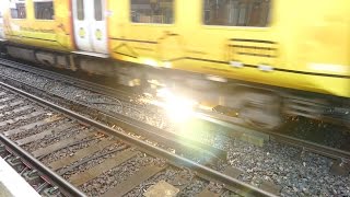 Merseyrail 507 009 making arcs at Birkdale station [upl. by Aisilef]