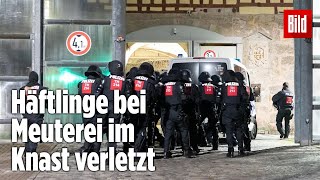 Gefängnismeuterei Polizei stürmt Knast in Thüringen  JVA Untermaßfeld [upl. by Omle]